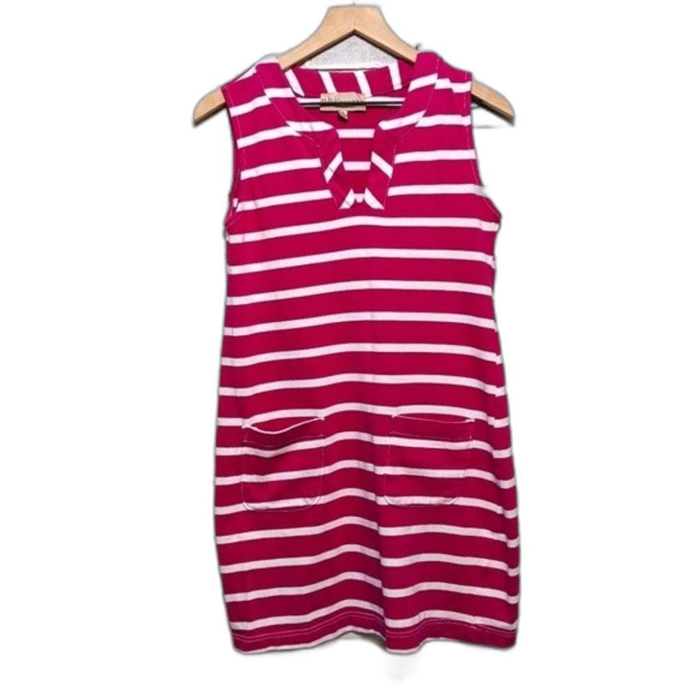 Philosophy dress knit with pockets notch collar stripes pockets sz S